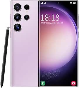 Echoamo 5G Unlocked Cell Phones, 6G+256GB Dual Sim Mobile Phone, C23 Smartphone Unlocked, 6.8 inch Screen Android Phone 48+108MP, 6800mAh,Fingerprint Lock&Face ID (Pink)