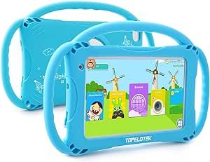 Kids Tablet 7inch Android Toddler Tablet 32GB Tablet APP Preinstalled & Parent Control Learning Education Tablet WiFi Camera Kid-Proof Case with Handle,Netflix YouTube Ages 3-14