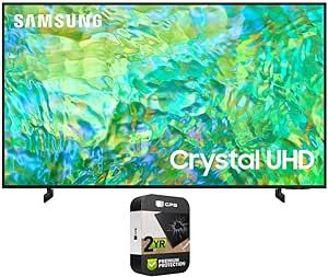 SAMSUNG UN43CU8000FXZA 43 inch Crystal UHD 4K Smart TV 2023 Bundle with 2 YR CPS Enhanced Protection Pack