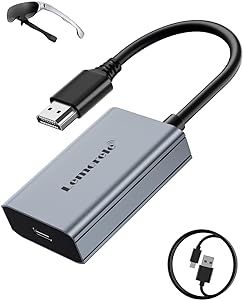 Lemorele HDMI to USB Type C Adapter 4K@60HZ w/Cable Design, Plug and Play, for XREAL Air, Rokid Air, Thunderbird AR, GRAWOOA, Sonny, Switch, Steam Deck, Xbox, PS5, PS4, Google TV