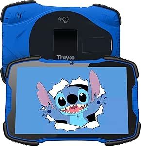 Tablet for Kids Tablet 10 inch with Case Included, Tablet for Toddlers Tablet 10 inch Children Tablets for Kids Android Tablet 64GB with WiFi Dual Camera Learning Games for Boys Girls (Blue)