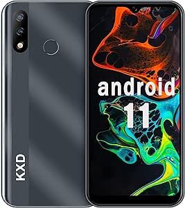 KXD D68S | 4G Unlocked Android Smartphone | 6.1 inch Waterdrop Full-Screen Dual SIM Unlocked Cell Phones | 4000 mAh | 32GB RAM to 128GB Extend | AI 8MP + 8MP Dual Camera | Face Unlock | Android 11