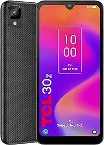 TCL 30 Z Unlocked Cell Phone with 6.1" HD+ Display,LTE 4G Smartphone Android 12, 32GB+3GB RAM, 3000mAh, Prime Black