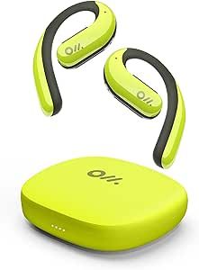 Oladance OWS Pro Open Ear Bluetooth Headphones with Multipoint Connection, Up to 58 Hours Playtime Air Conduction Headphones with Charging Case, Android&iPhone Compatible, Sound Green