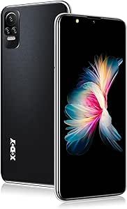 Xgody V40 Unlocked Cell Phones, 6.1 Inch 4G Smartphones, Android 10.0 OS with Free Dual SIM Quad Core, Dual 5MP Camera, 3000 mAh Battery, Face Unlocking (Black)