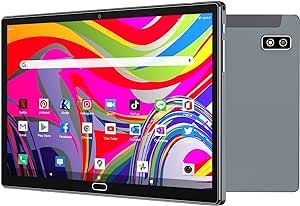 Android 11 Tablet, 10.1 Inch Tablet 64GB Storage 4GB Ram, 2023 Latest Tablet with Octa-Core Chip, 13MP Camera, 6000mAh Battery, GPS, Bluetooth, WiFi, USB-C, GMS HD Touchscreen Tablet PC (Gray)