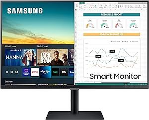 SAMSUNG M5 Series 32-Inch FHD 1080p Smart Monitor & Streaming TV (Tuner-Free), Netflix, HBO, Prime Video, & More, Apple Airplay, Height Adjustable Stand, Built-in Speakers (LS32AM502HNXZA)